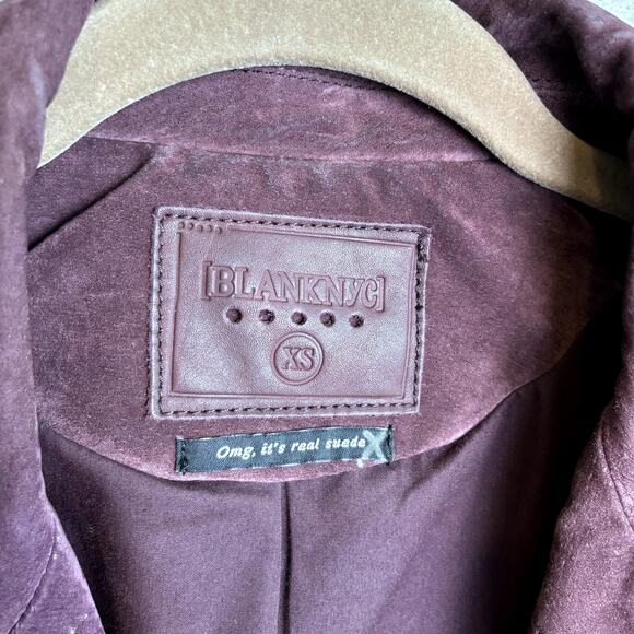 BlankNYC NWOT Plum/Purple Moto Suede Concert Festival Jacket Size XS - Picture 2 of 7